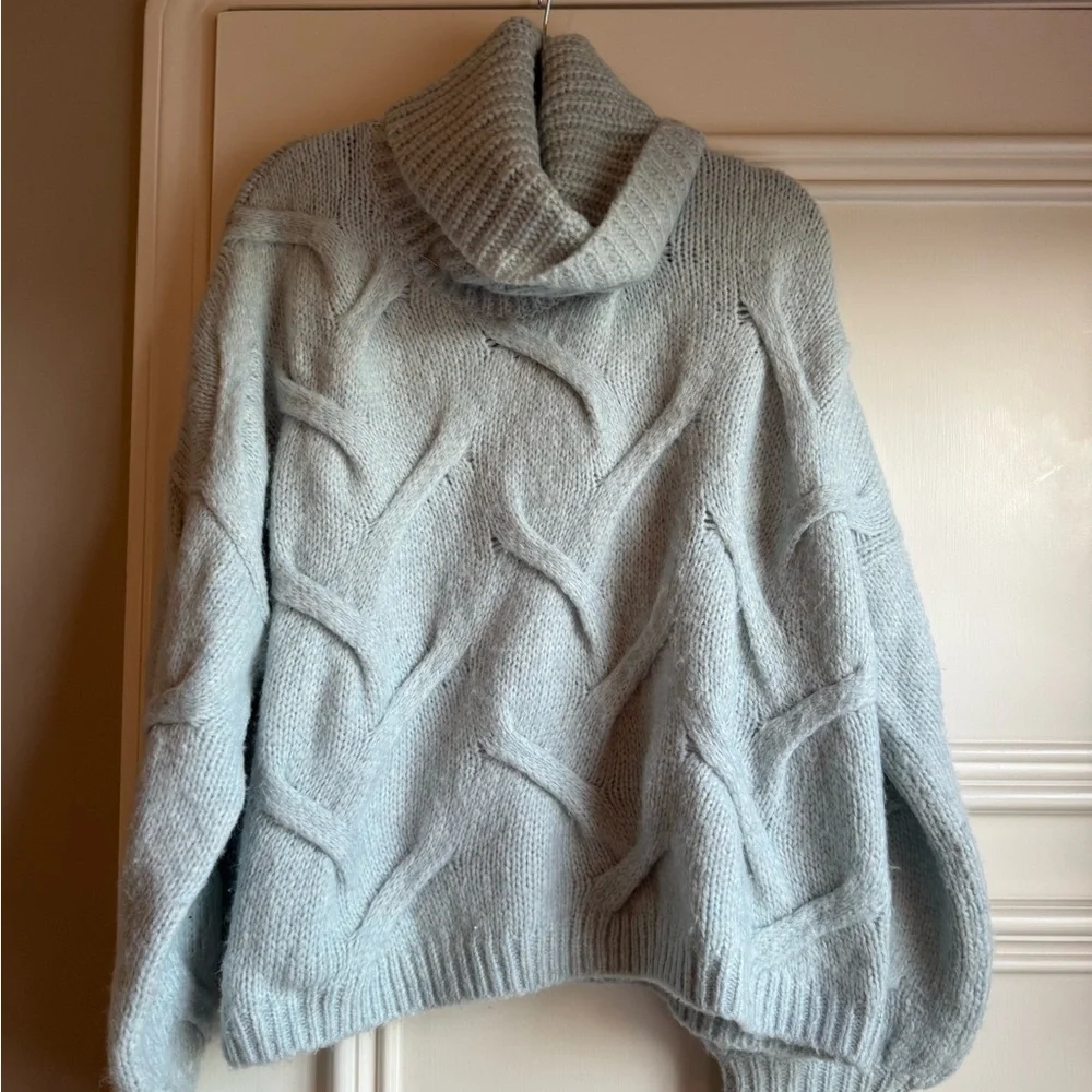 Madewell Light blue Turtleneck Sweater - Picture 3 of 4